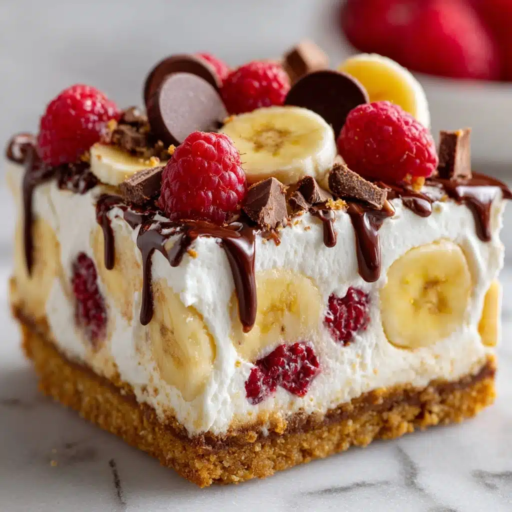 Heavenly No-Bake Banana Split Cheesecake Recipe - Recipe Image