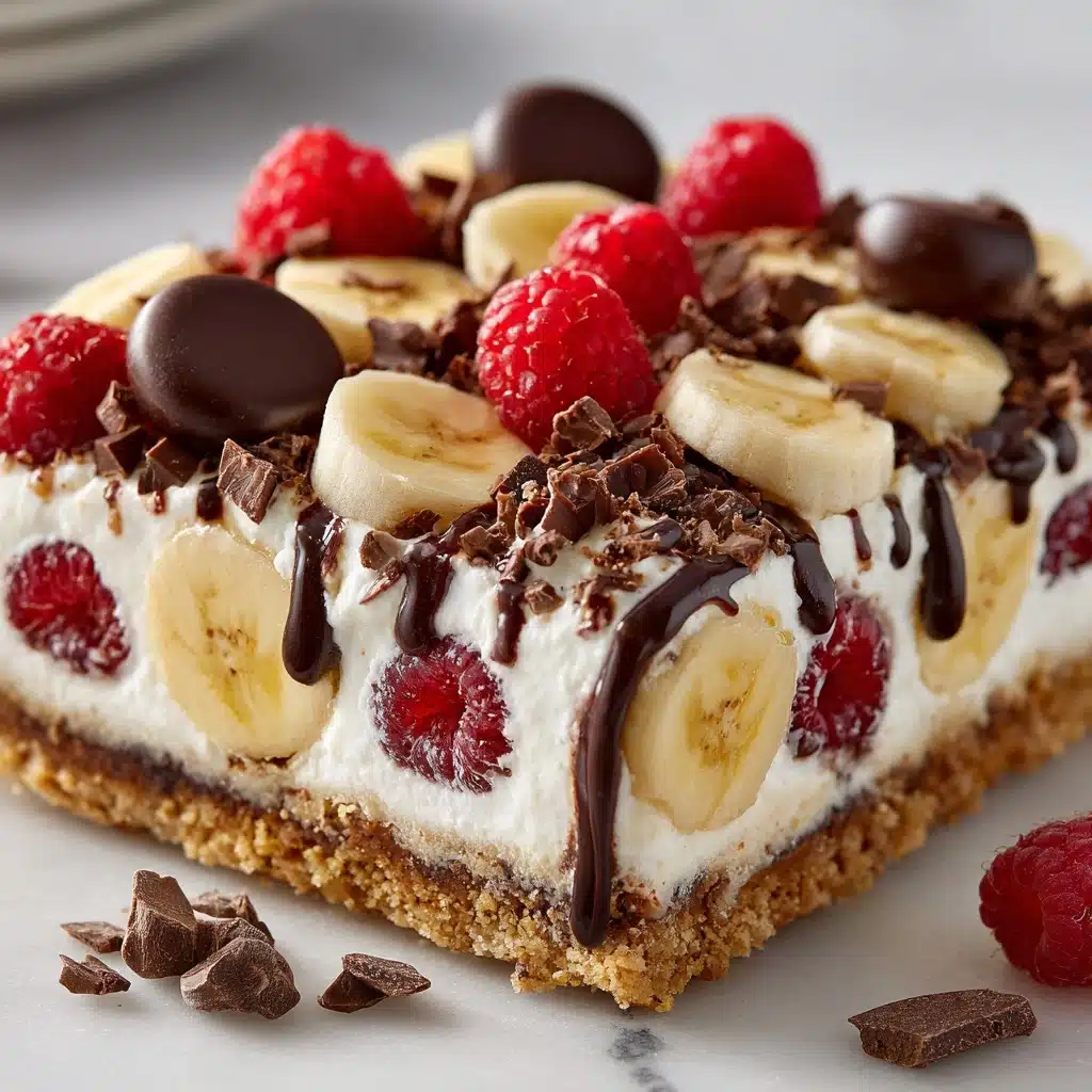 Heavenly No-Bake Banana Split Cheesecake Recipe - Recipe Image
