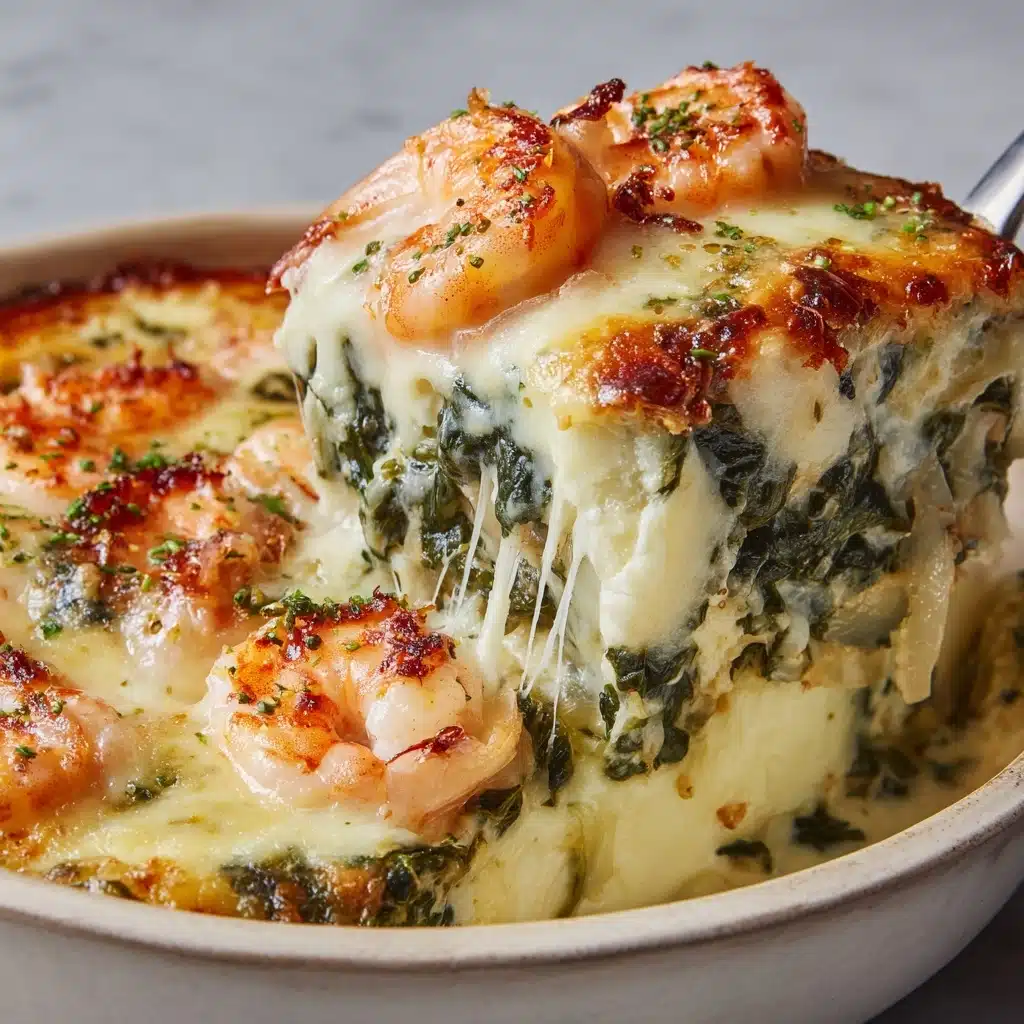 Cheesy Rich and Creamy Shrimp and Crab Spinach Dip Recipe - Recipe Image