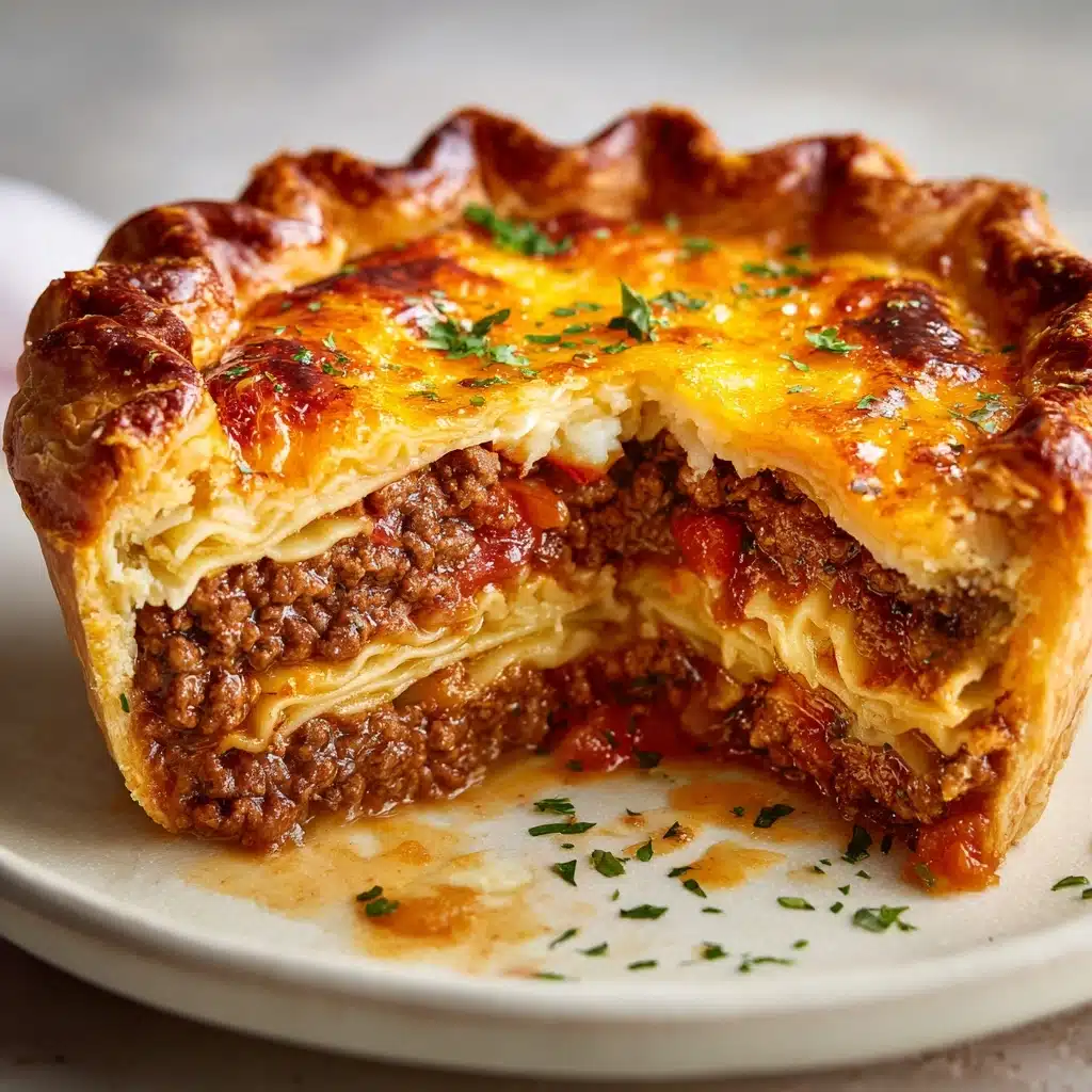 Classic American Cheeseburger Pie Recipe - Recipe Image