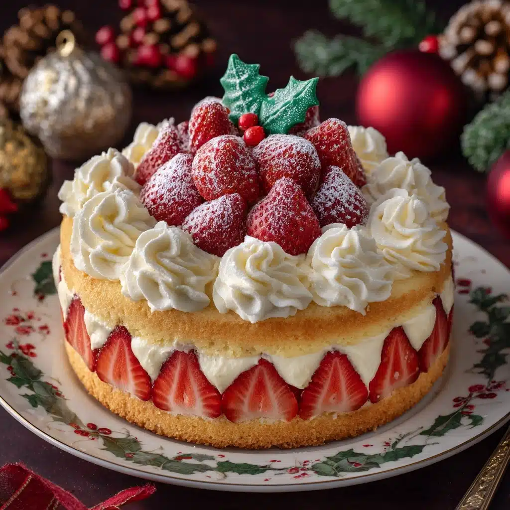 Japanese Christmas Cake (Strawberry Shortcake) Recipe - Recipe Image