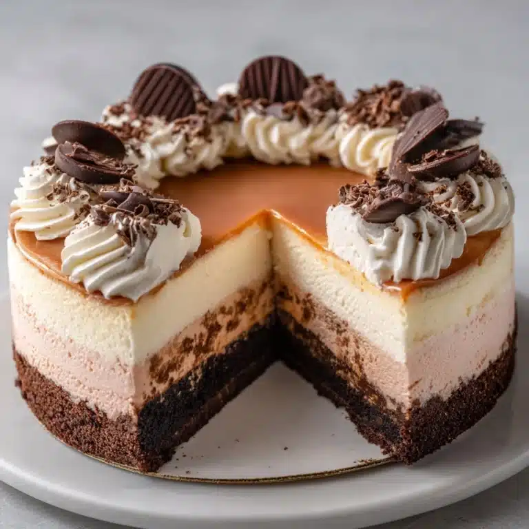 No-Bake Kinder Cheesecake with Kinder Bueno Pieces Recipe