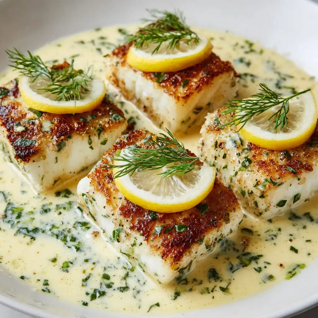 Baked Cod with Lemon-Dill Sauce Recipe - Recipe Image