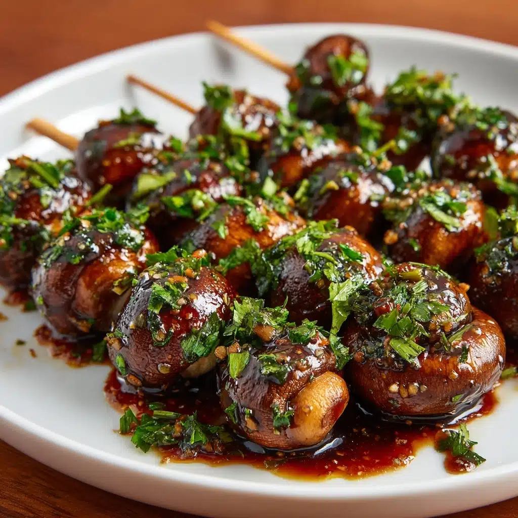 Marinated Grilled Mushroom Skewers Recipe