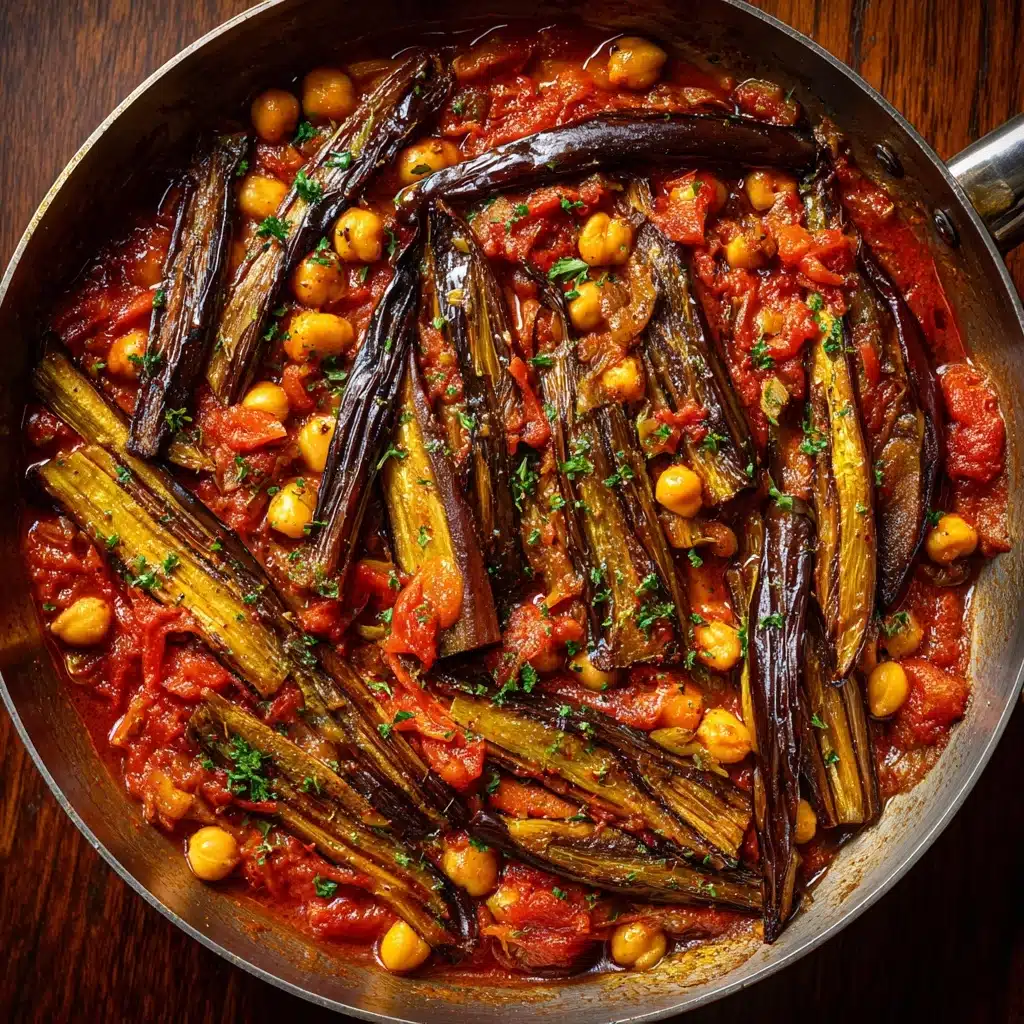 Calabrian Chili Butter Eggplant with Crispy Chickpeas Recipe