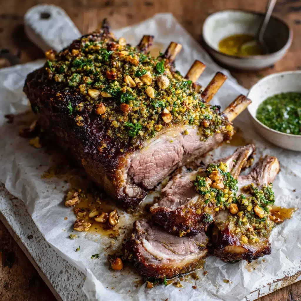 Buttermilk Brined Lamb with Mint and Pistachio Relish Recipe - Recipe Image