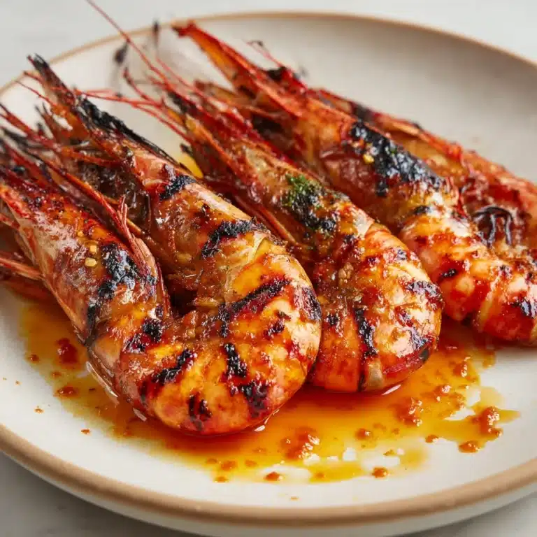 Char-Grilled King Prawns with Lemon Recipe