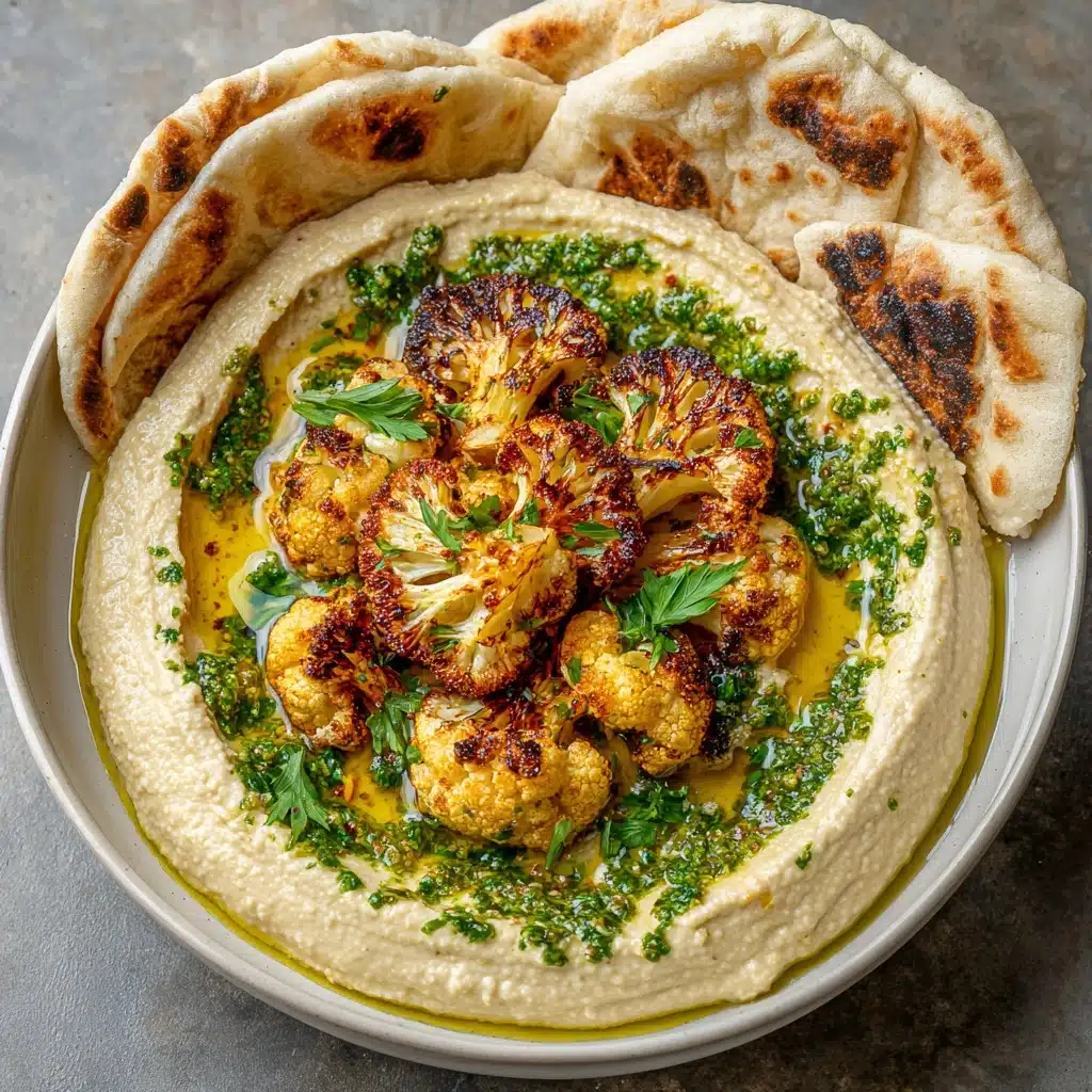Crispy Roasted Cauliflower Hummus Recipe - Recipe Image