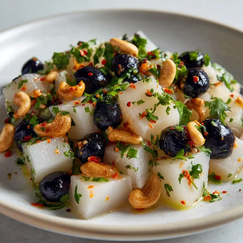 Spicy Blueberry Jicama Salad with Cashews Recipe - Recipe Image