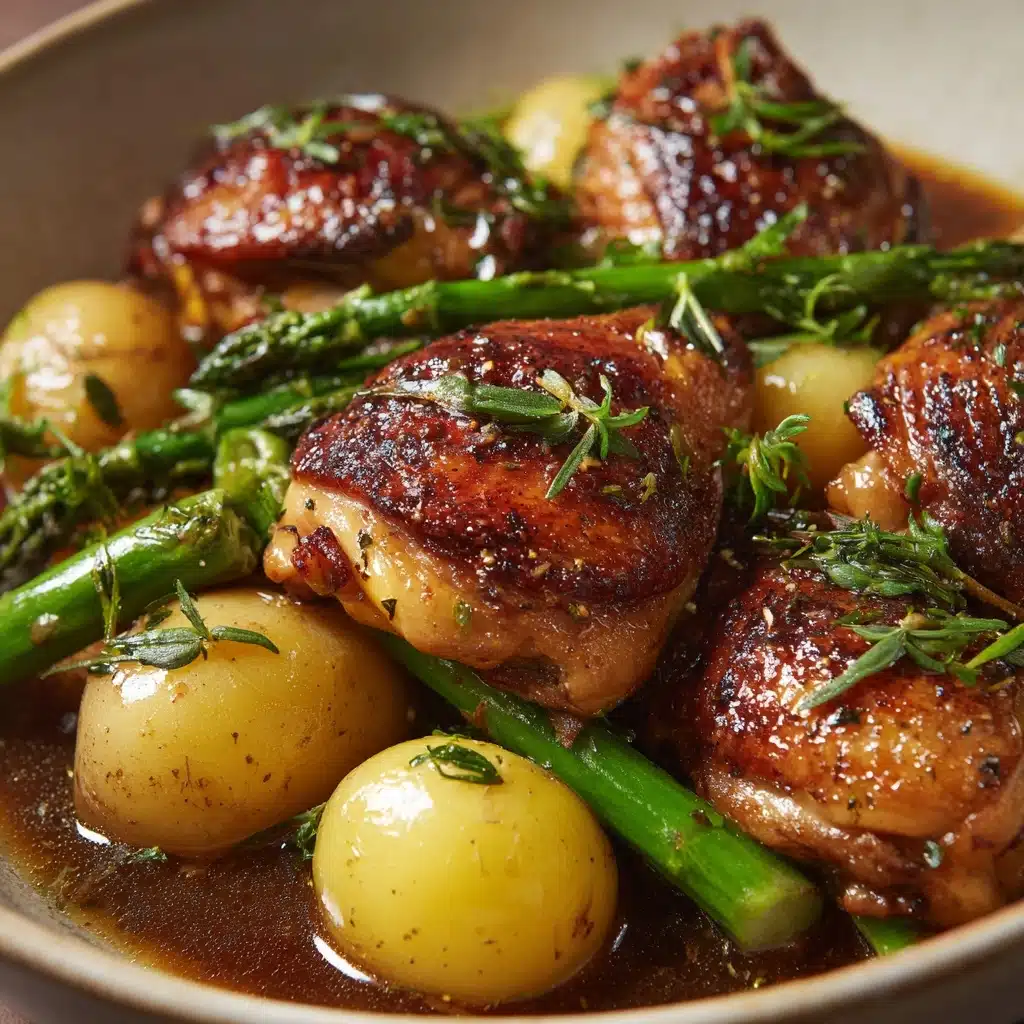 One-Pan Roasted Chicken with Spring Vegetables Recipe - Recipe Image