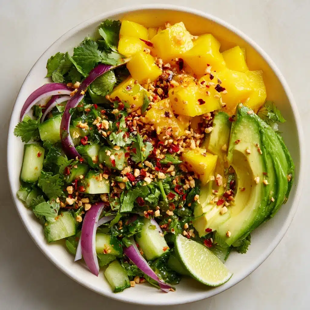 Mango Salad with Sweet Chilli Lime Dressing Recipe - Recipe Image