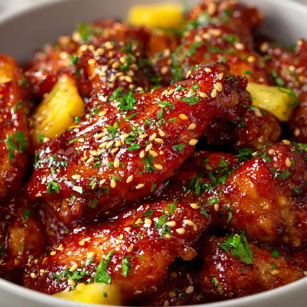 Brown Sugar Pineapple Wings Chicken Recipe - Recipe Image
