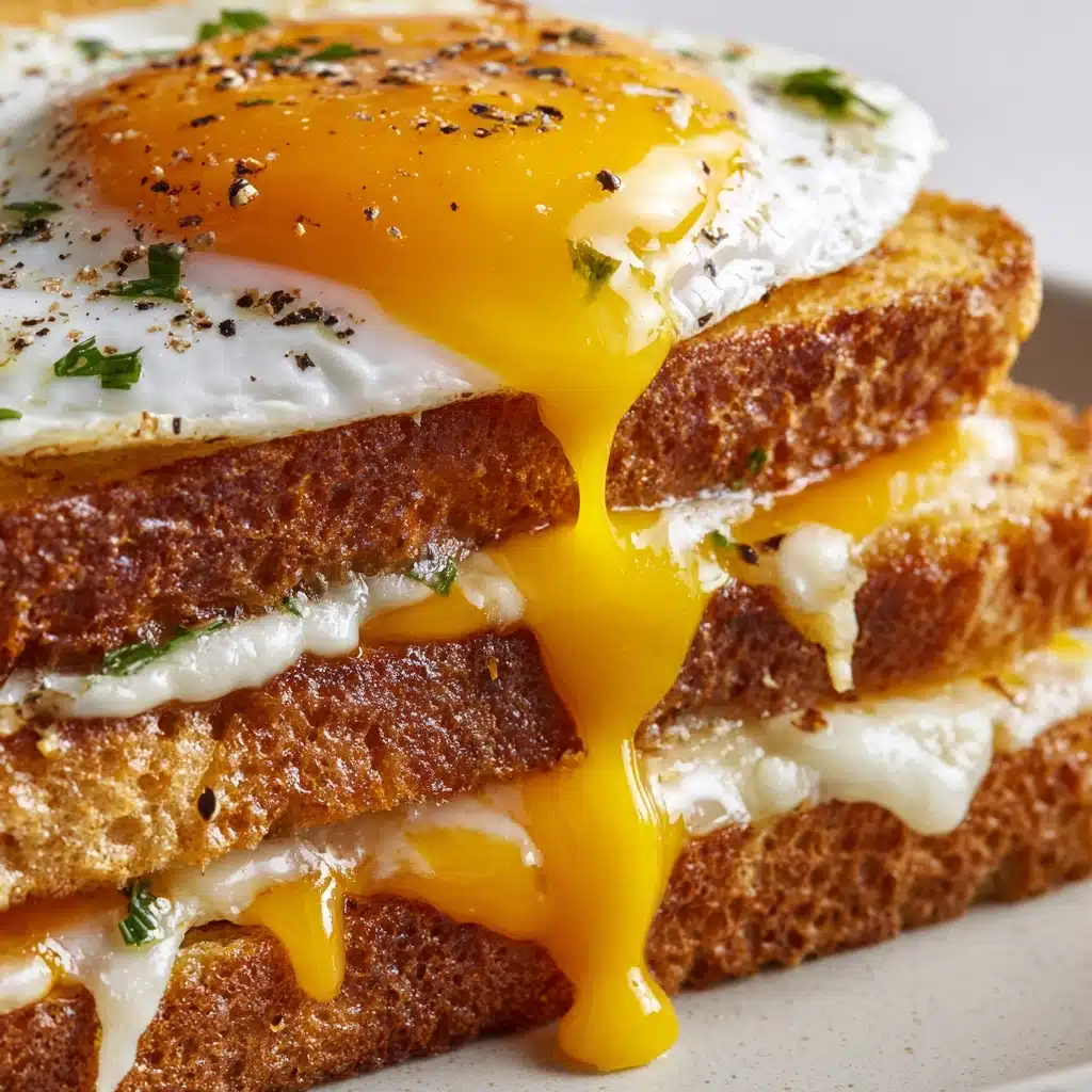 Air Fryer Cheesy Egg Toast Recipe - Recipe Image