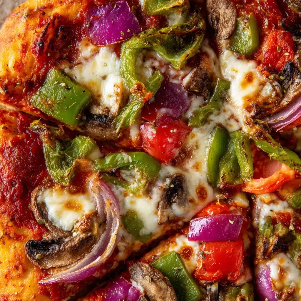 Veggie Pita Bread Pizza Recipe - Recipe Image