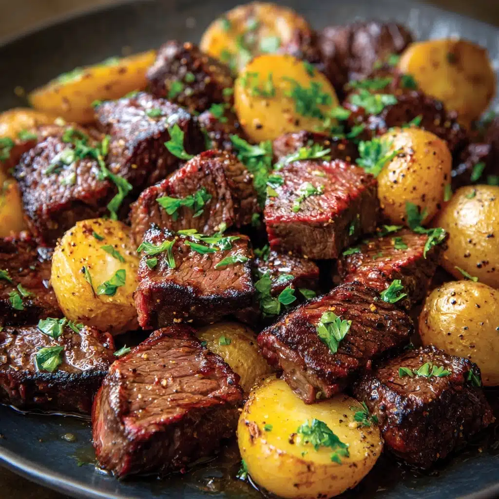 Garlic Butter Steak Bites and Potatoes Recipe - Recipe Image