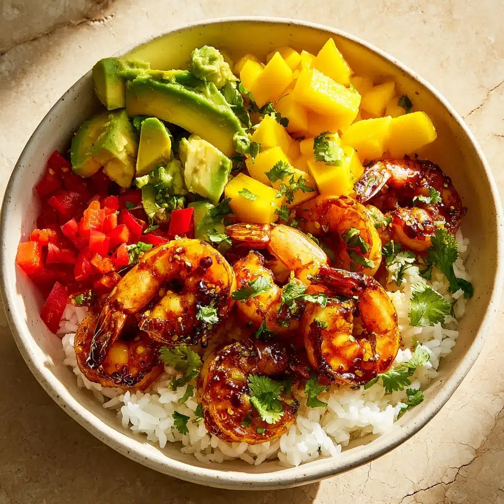 Chipotle Shrimp Avocado and Mango Rice Bowls Recipe