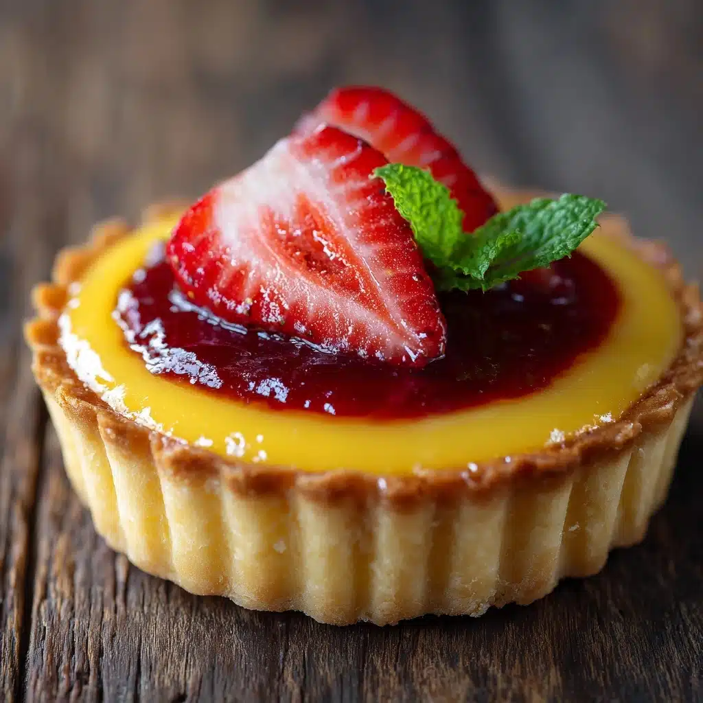 Strawberry Honey Custard Tarts with Lemon Curd Recipe - Recipe Image