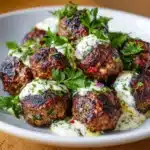 Beef Armenian Kefta with Tahini & Tzatziki Recipe