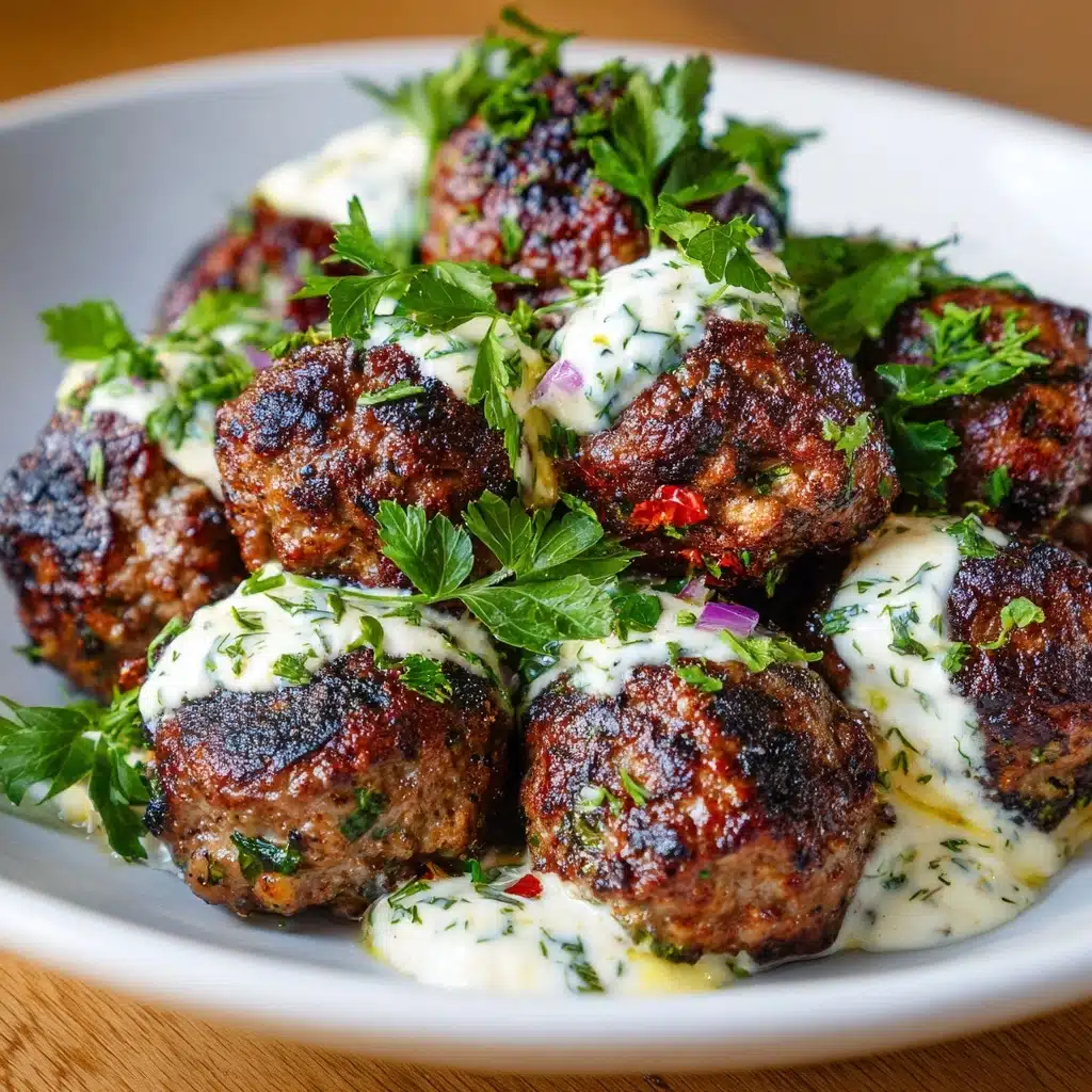 Beef Armenian Kefta with Tahini & Tzatziki Recipe
