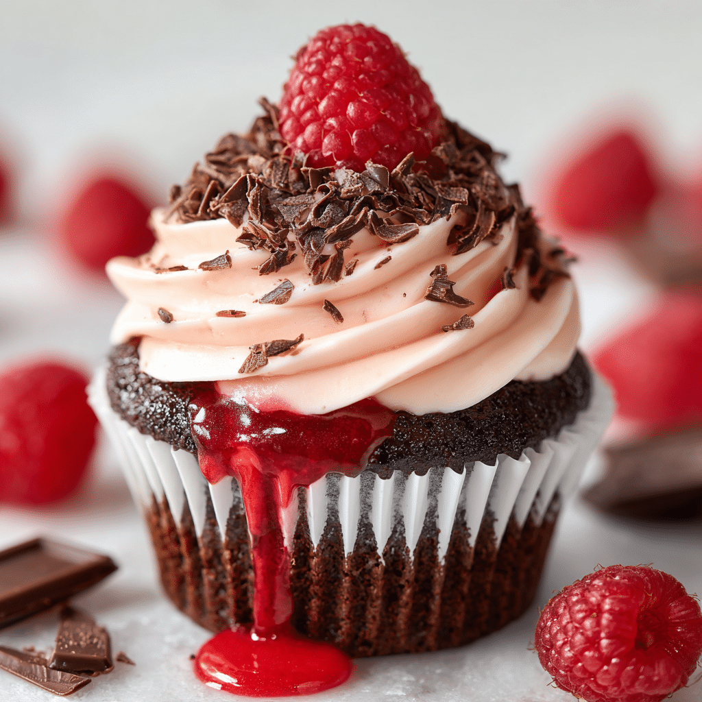 Raspberry Chocolate Lava Cupcakes Recipe