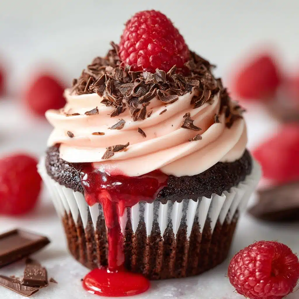 Raspberry Chocolate Lava Cupcakes Recipe - Recipe Image