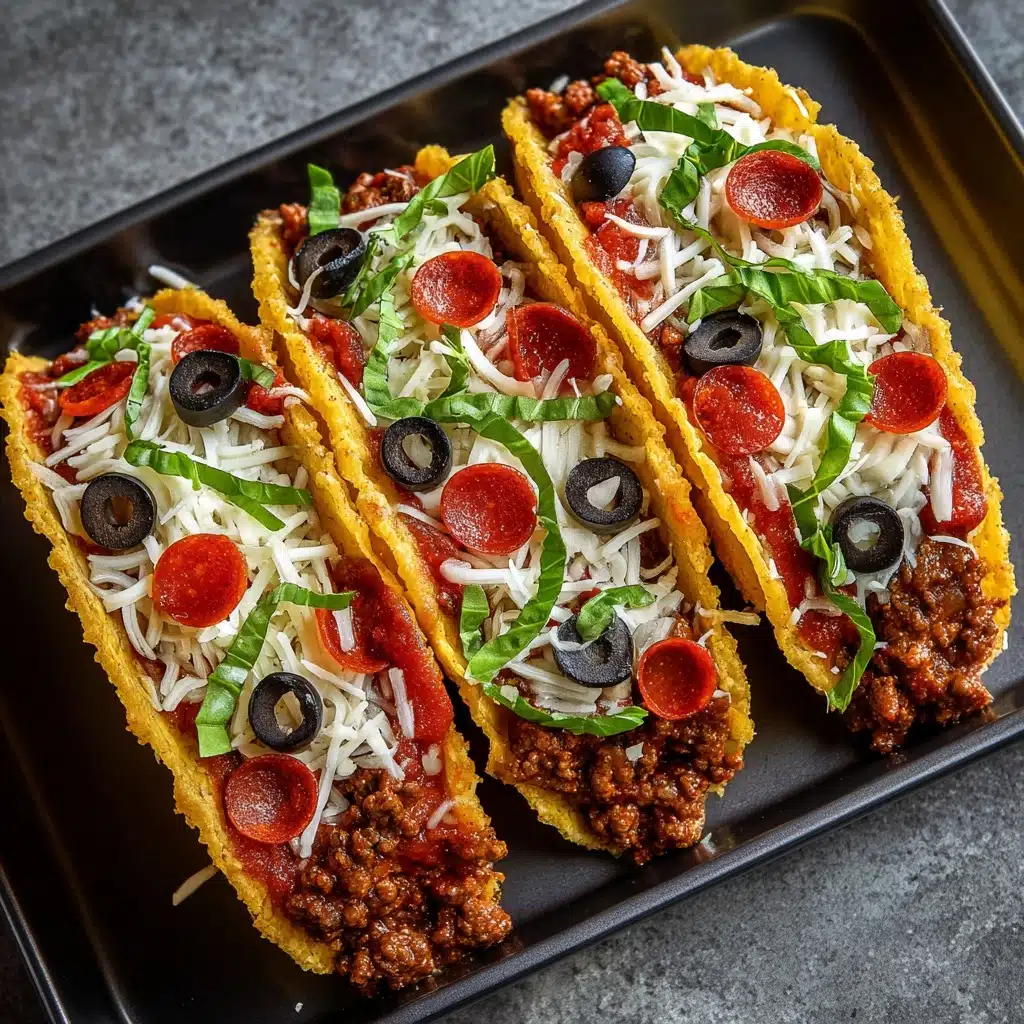 Meat Lovers Pizza Tacos Recipe - Recipe Image