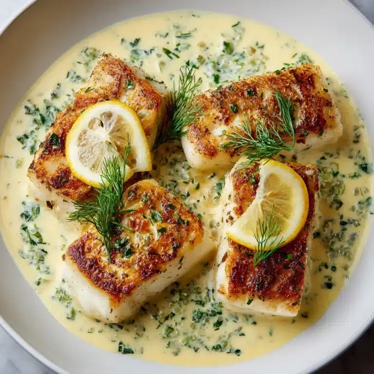Baked Cod with Lemon-Dill Sauce Recipe