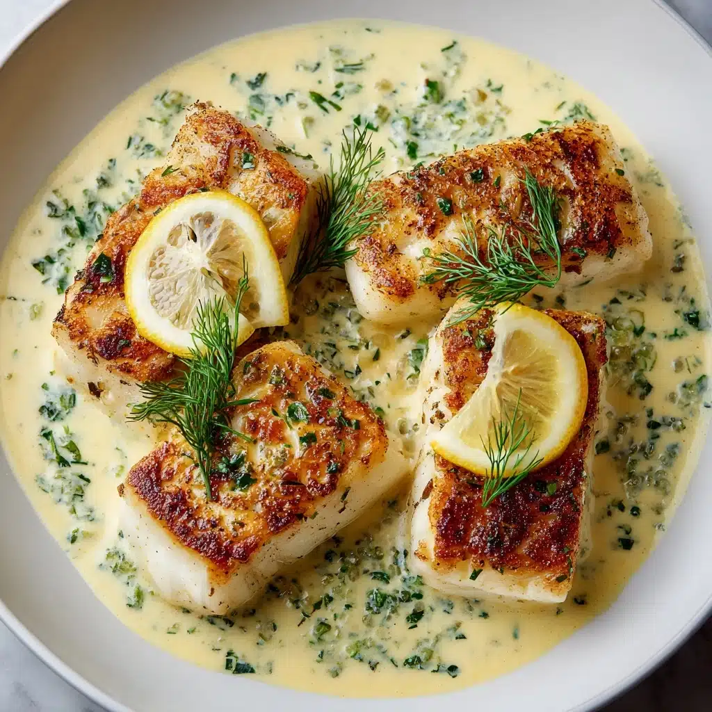 Baked Cod with Lemon-Dill Sauce Recipe - Recipe Image