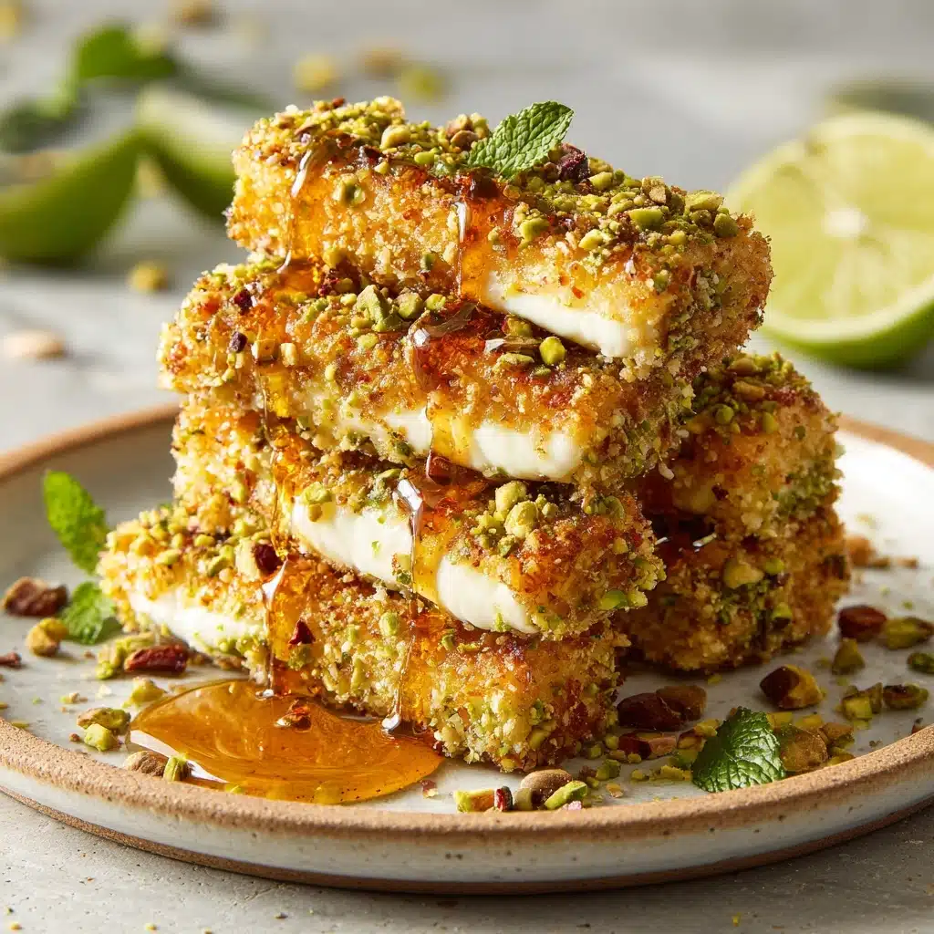 Swicy Pistachio Halloumi with Lime Glaze Recipe - Recipe Image