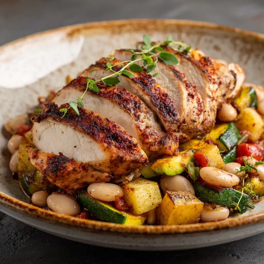 Healthy Spanish Chicken and Beans Recipe - Recipe Image