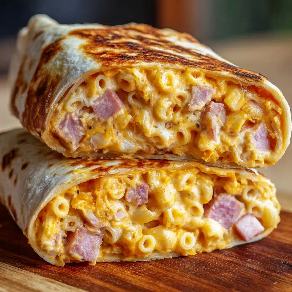 Mac ‘n’ Cheese Burger Wrap Recipe - Recipe Image