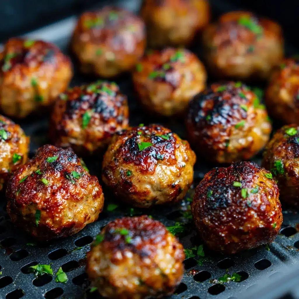 Air Fryer Chicken Meatballs With Parmesan Recipe - Recipe Image