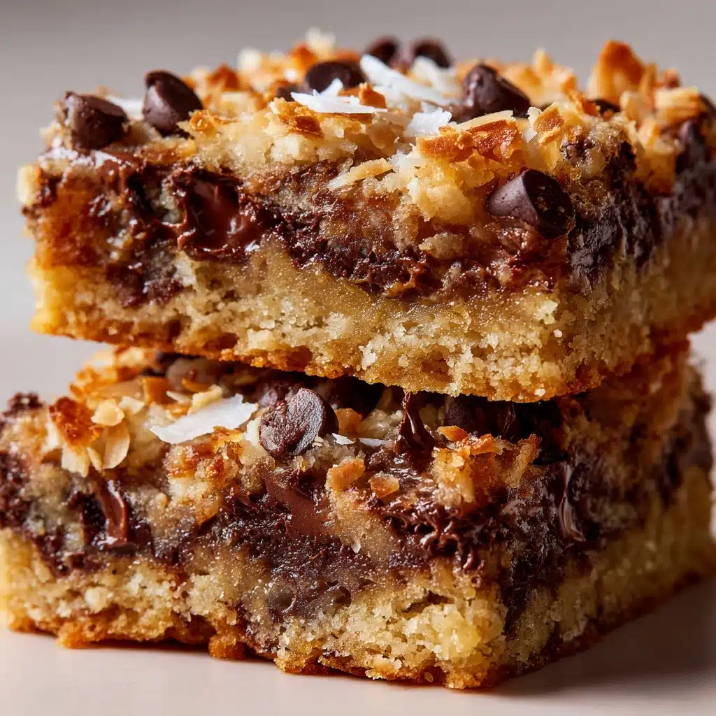 Coconut Toffee Chocolate Chip Cookie Bars Recipe - Recipe Image