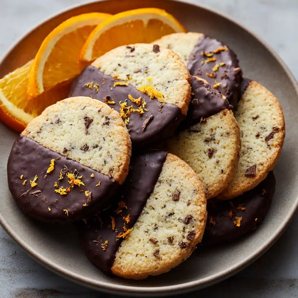 Dark Chocolate Orange Shortbread Cookies Recipe - Recipe Image