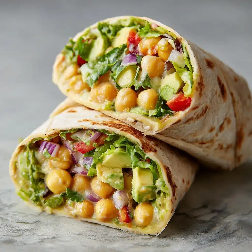 Chickpea Salad Wraps with Lemon Dressing Recipe - Recipe Image
