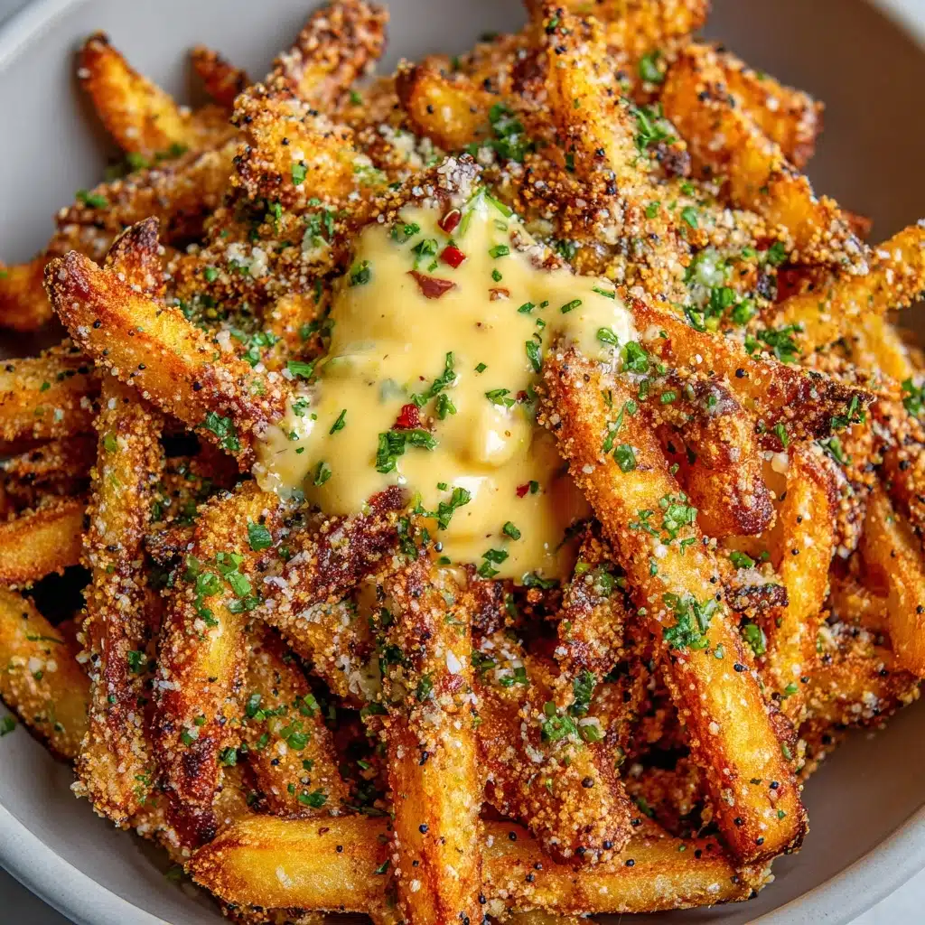 Crispy Veggie Potato Sticks with Cheese Sauce Recipe - Recipe Image