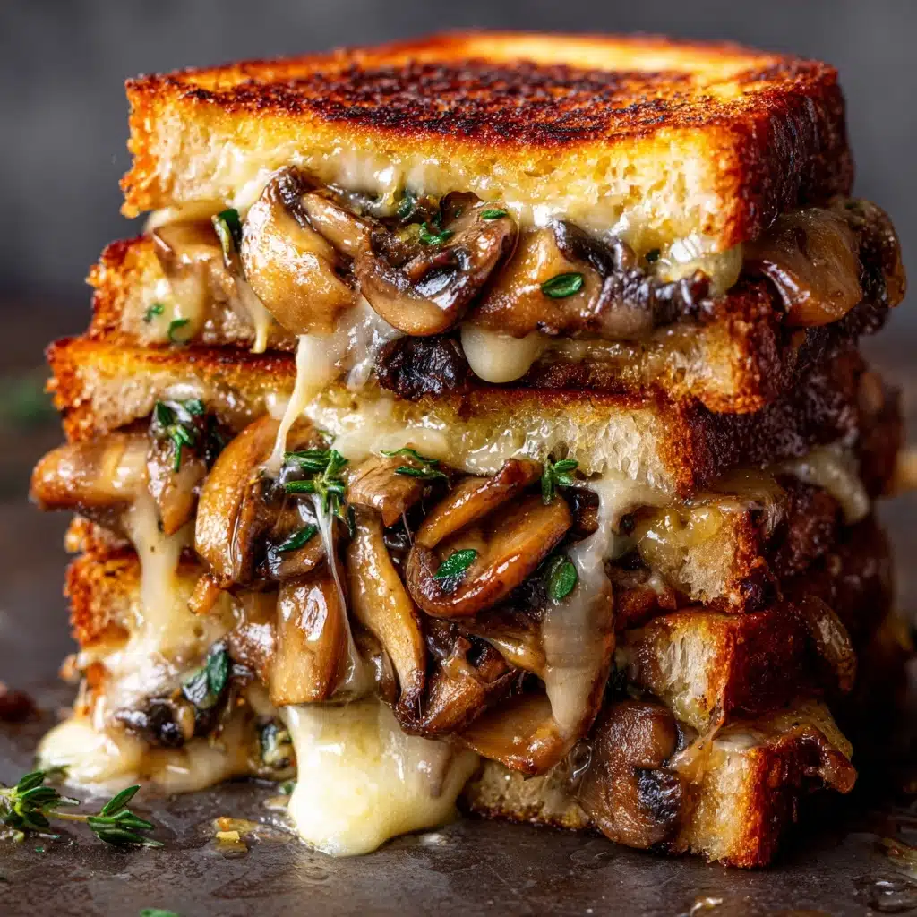 Garlic Mushroom Grilled Cheese Recipe - Recipe Image