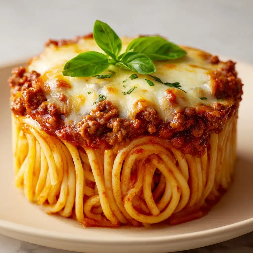Bolognese Spaghetti Bake Muffin Cups Recipe - Recipe Image