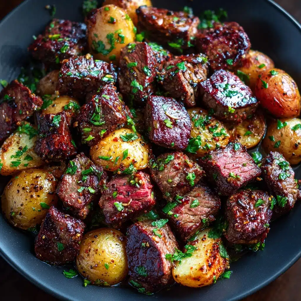 Garlic Butter Steak Bites and Potatoes Recipe