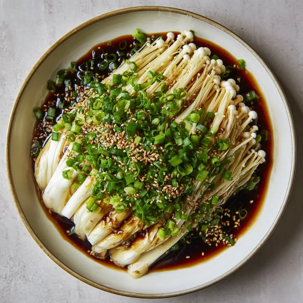 Enoki Mushrooms with Garlic & Scallion Sauce Recipe - Recipe Image