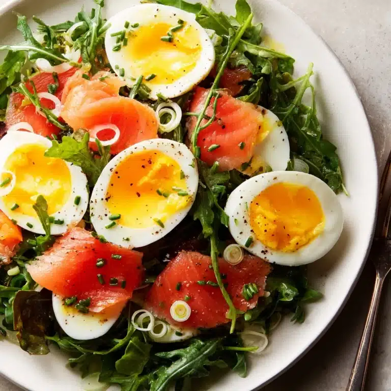Smoked Salmon Salad in Creamy Caper Chive Dressing Recipe