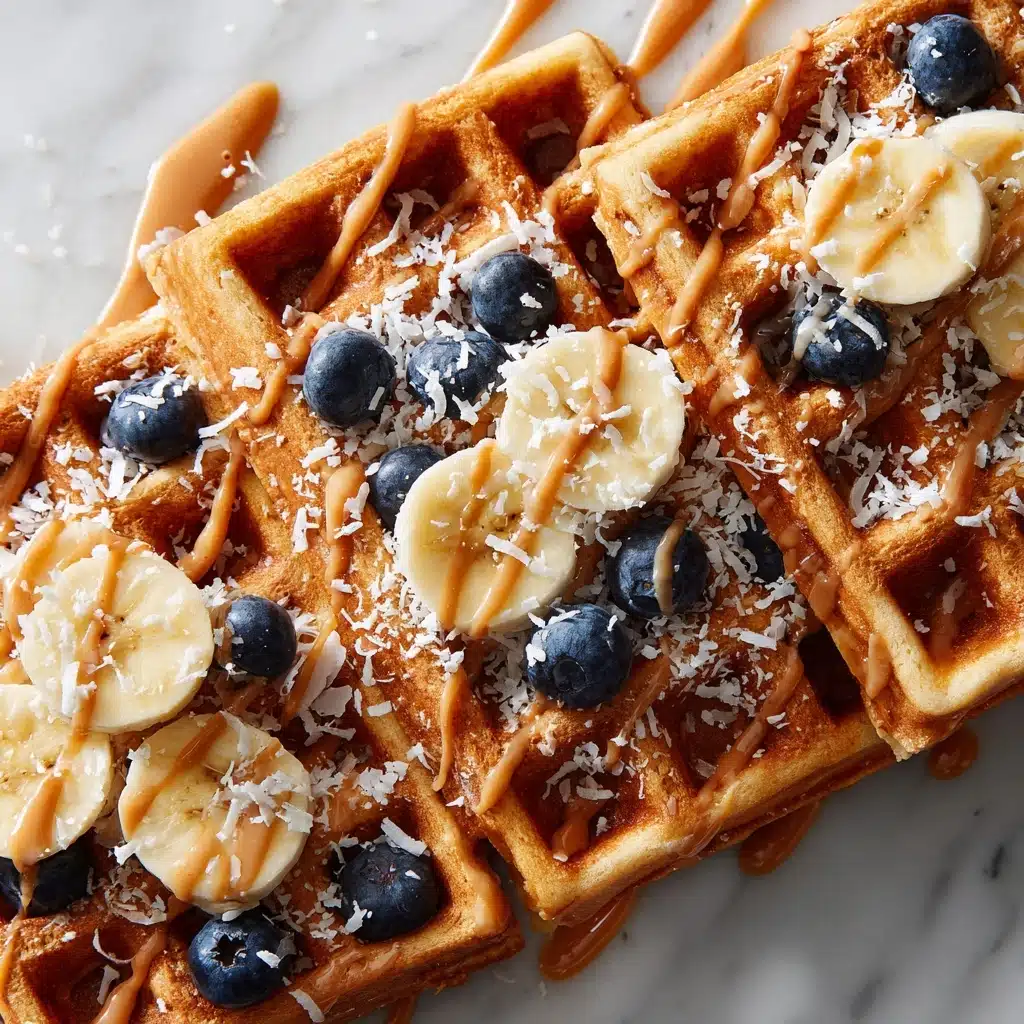 Healthy Flourless Banana Oat Waffles Recipe - Recipe Image