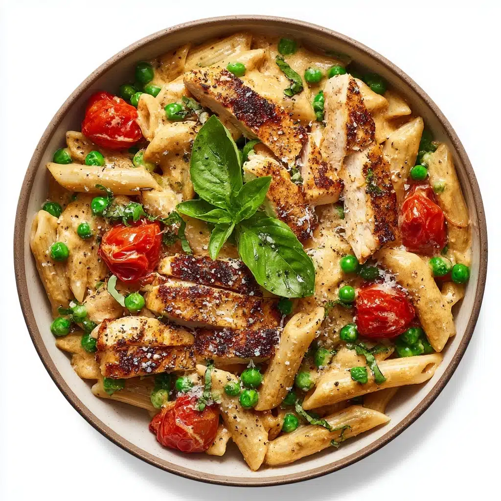 Creamy Chicken and Pea Carbonara Pasta Recipe