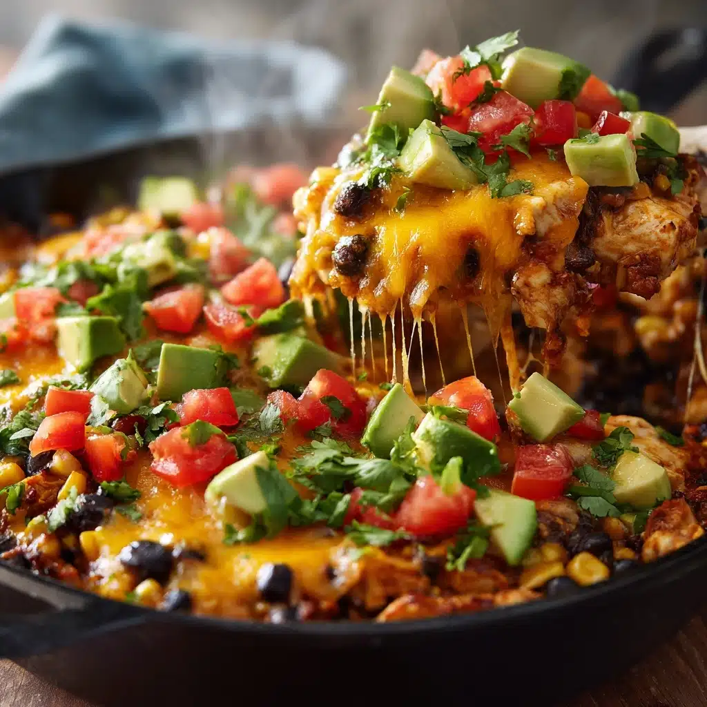 Cheesy Chicken Burrito Skillet Recipe - Recipe Image