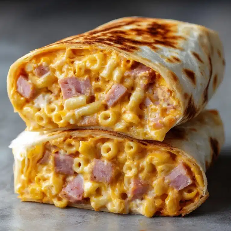Mac ‘n’ Cheese Burger Wrap Recipe
