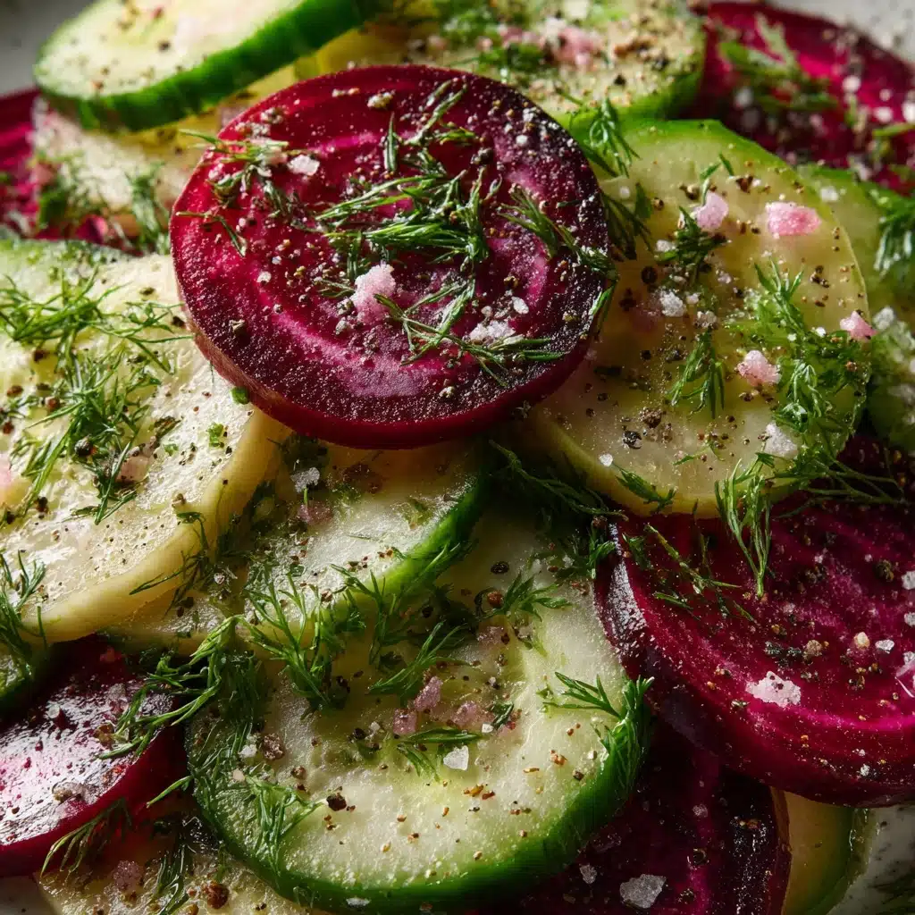 Crisp Cucumber and Beetroot Salad with Herb Dressing Recipe - Recipe Image