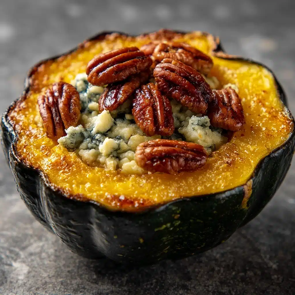 Maple Blue Cheese Pecan Roasted Acorn Squash Recipe - Recipe Image