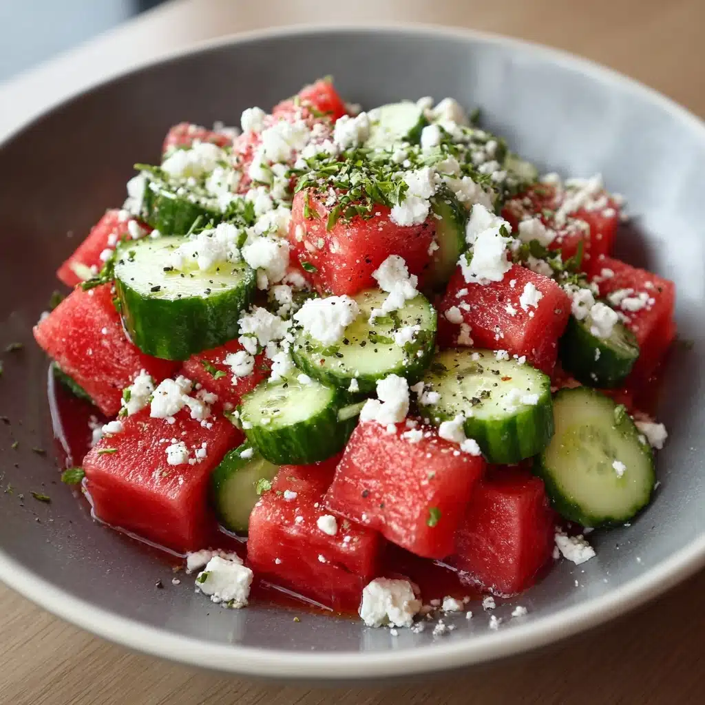 Watermelon Feta Cucumber Salad Recipe - Recipe Image