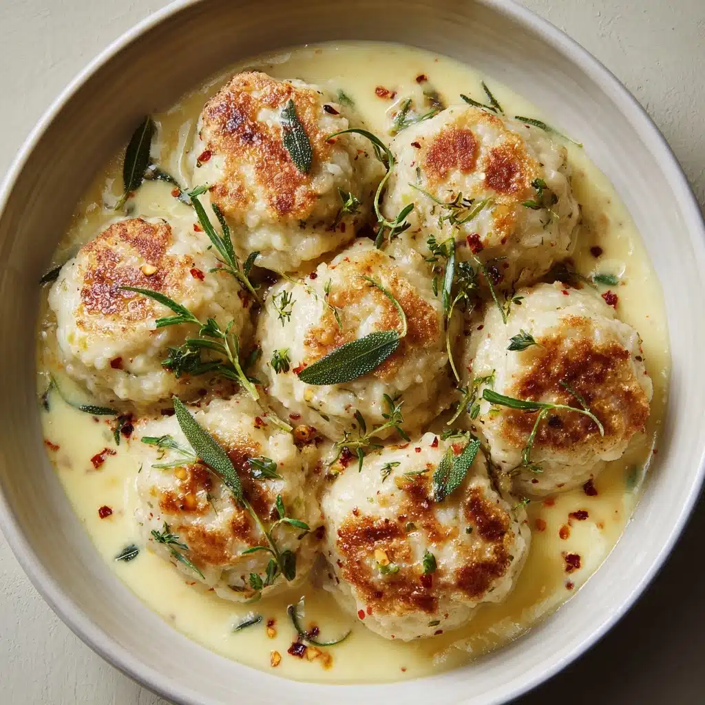 Italian Ricotta Gnudi in Cheese Sauce Recipe - Recipe Image