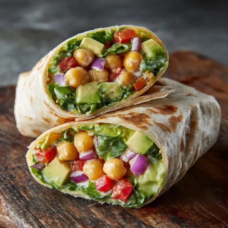 Chickpea Salad Wraps with Lemon Dressing Recipe